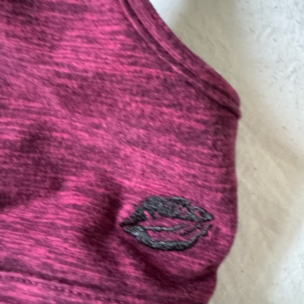 Red and Black Racerback Tank Top with Keyhole Design - Picture 2 of 6